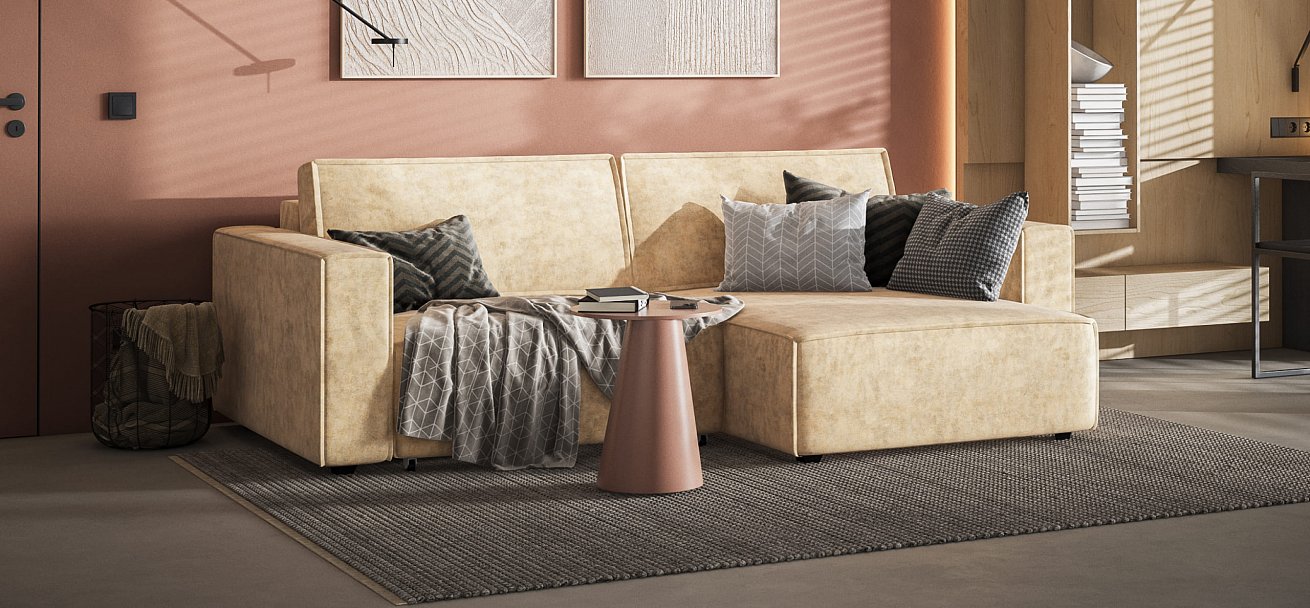 Угловой диван Босс Софт Модуль велюр Роял шампань