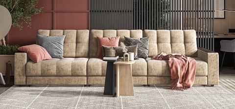 Диван Босс Гранд велюр Роял тауп 2