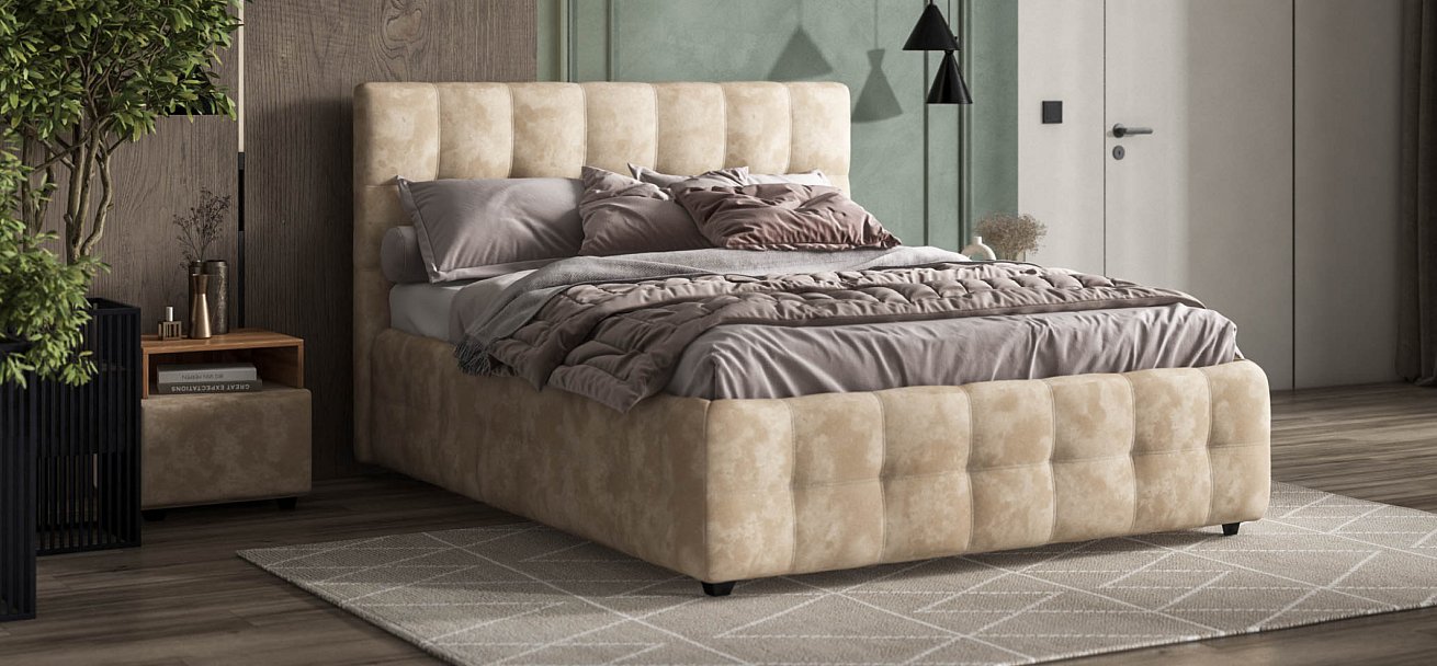 Тумба Босс велюр Алькантара пепел, Орех селект