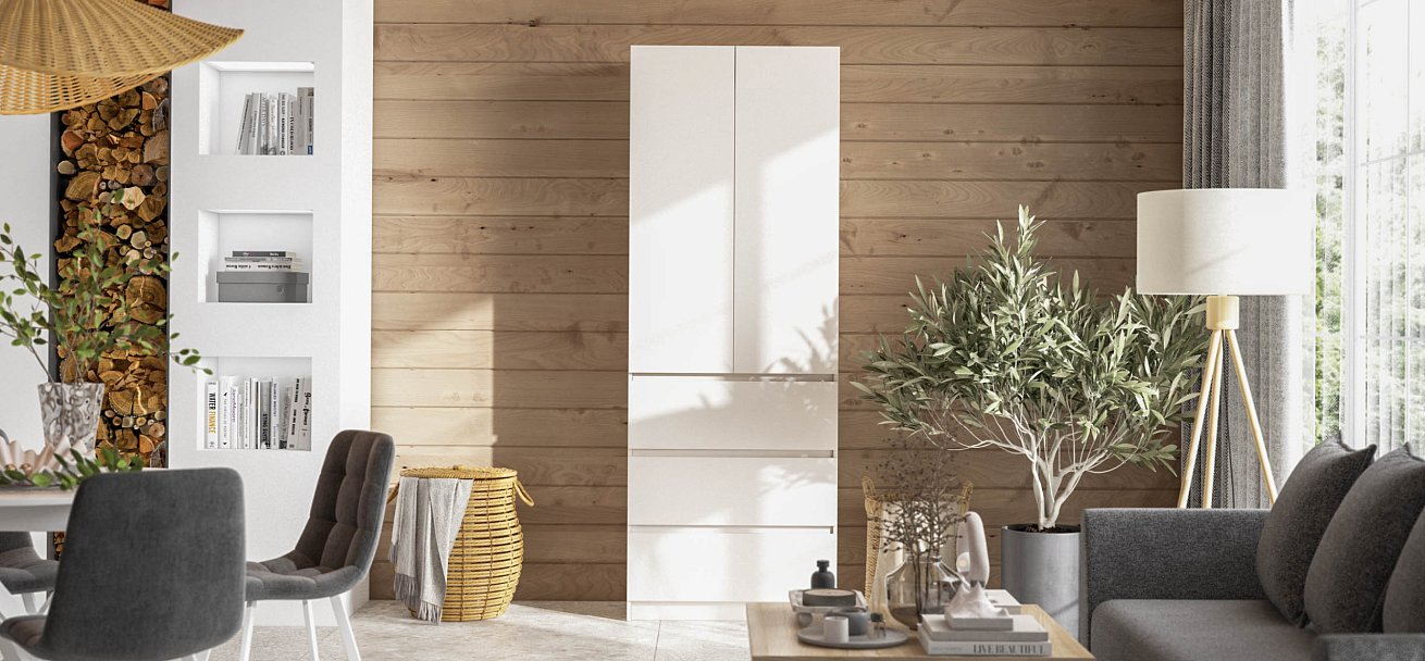 Идея 80 шкаф распашной 2Д+ящики Кашемир