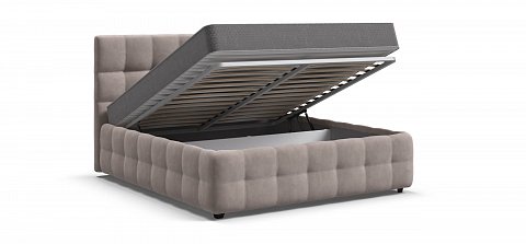 Босс Кровать+ПМ 160*200 велюр Монолит латте 3