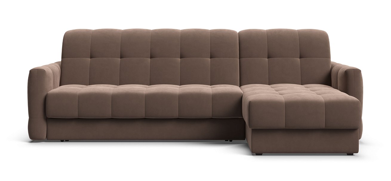 Угловой диван Босс Слип 160 велюр Монолит мокко