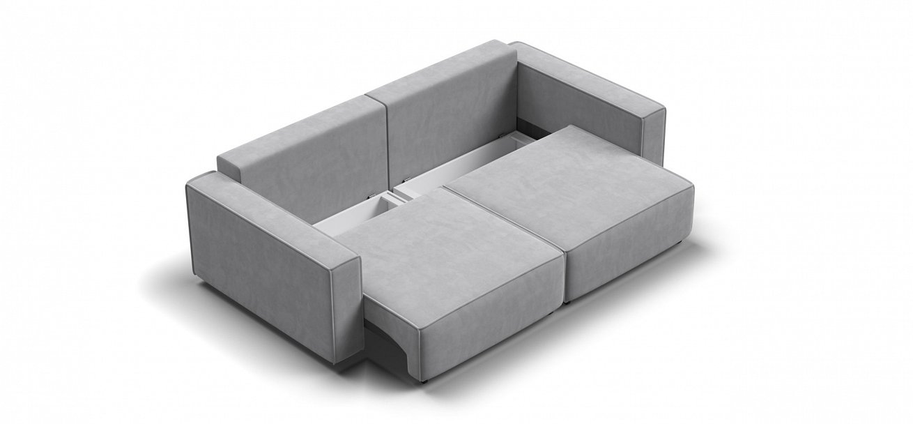 Диван Босс Софт Модуль велюр Монолит сталь