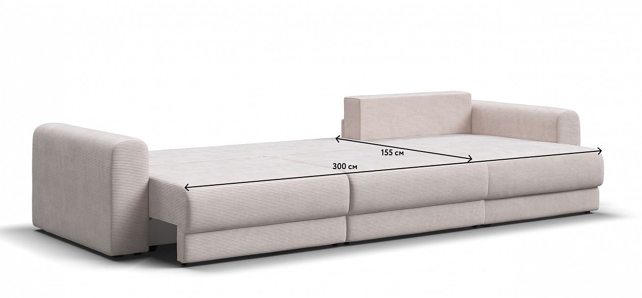 Модульный угловой диван Ричмонд Модуль Макс Вельвет Корд бежевый