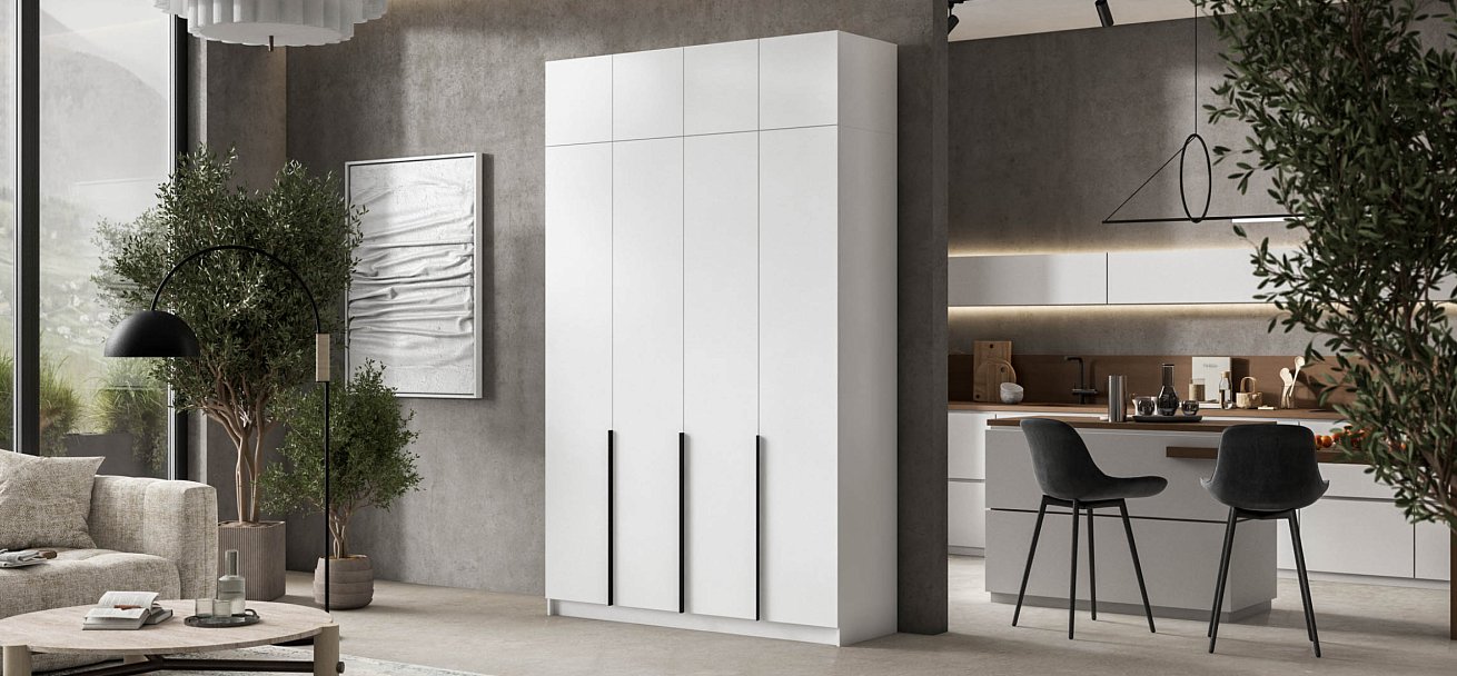 Антресоль 160 4Д Белый