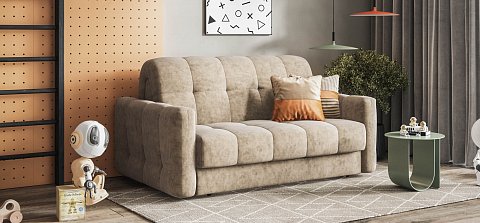 Диван Босс Слип 140 велюр Роял тауп 2