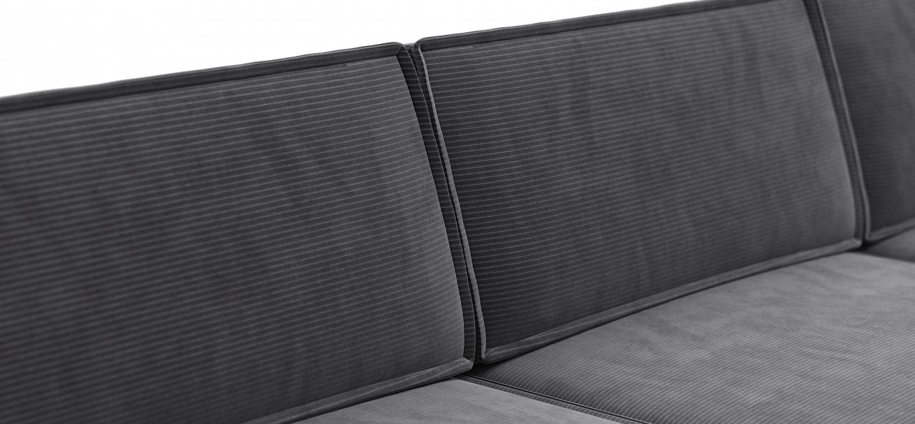 Угловой диван Босс Софт Модуль Макс Вельвет Корд графит