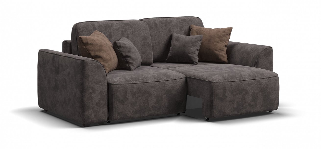 Диван Кинг Модуль велюр Алькантара серый