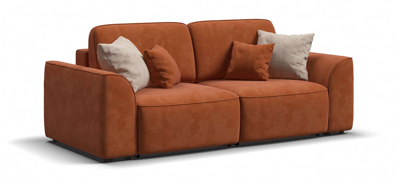 Диван Кинг Модуль велюр Алькантара оранж