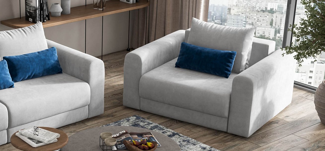 Кресло Ричмонд Модуль велюр Монолит сталь