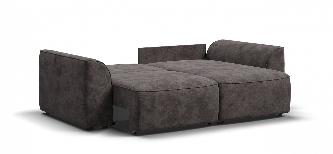 Угловой диван Кинг Модуль велюр Алькантара серый