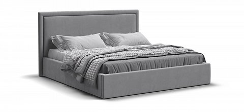 Фрея Кровать без ПМ 160*200 велюр Монолит сталь