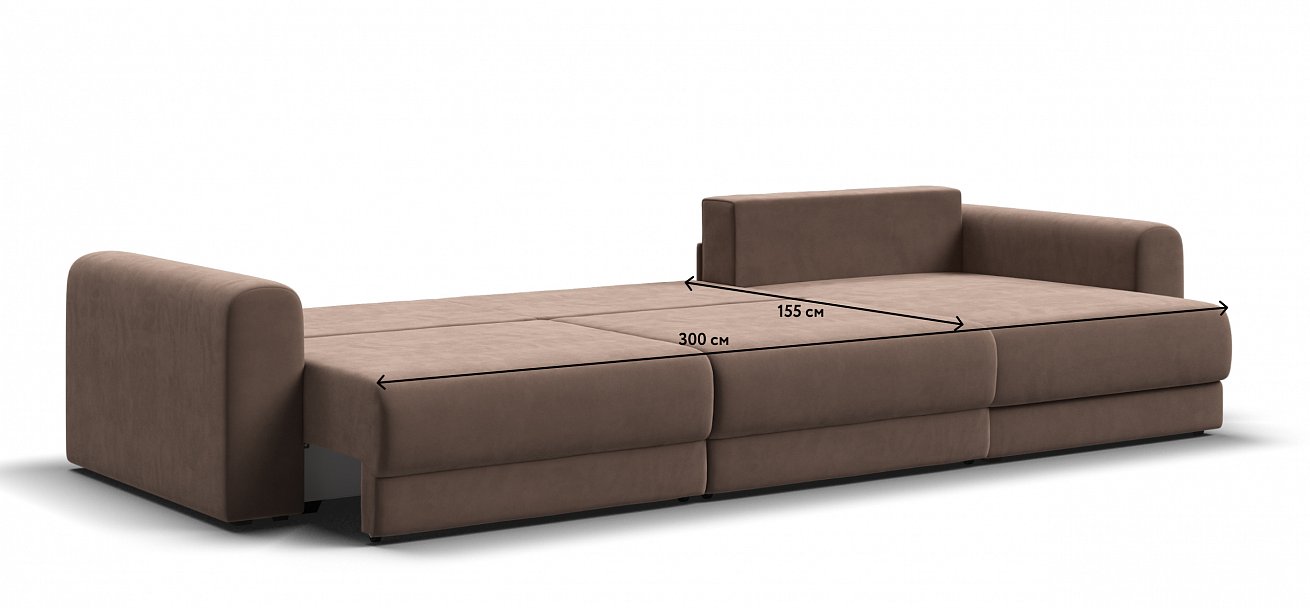 Модульный угловой диван Ричмонд Модуль Макс велюр Монолит мокко