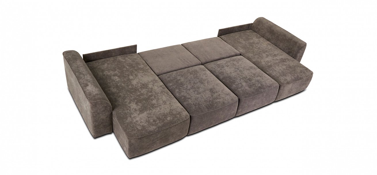 П-образный диван Кинг Модуль велюр Роял тауп