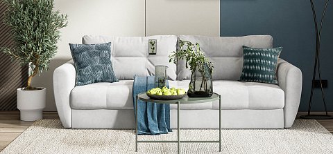 Диван Престон велюр Монолит сталь 2