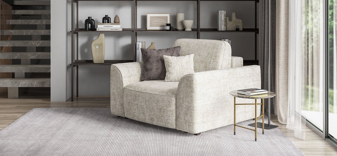 Кресло Кинг Модуль Шенилл Смарт кварц