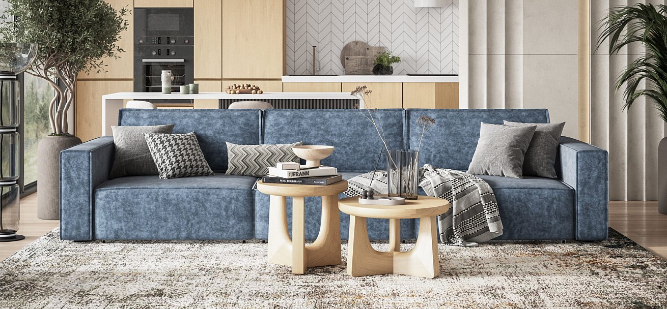 Диван Босс Софт Модуль Макс велюр Роял синий