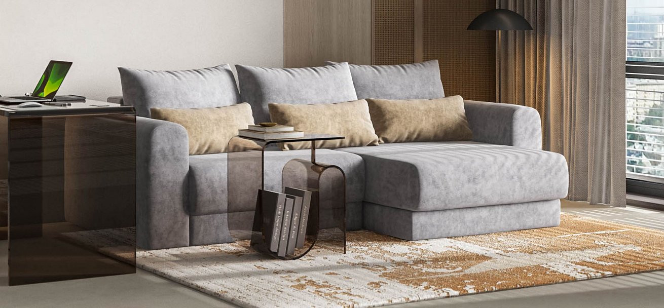 Модульный угловой диван Ричмонд Модуль велюр Роял агат