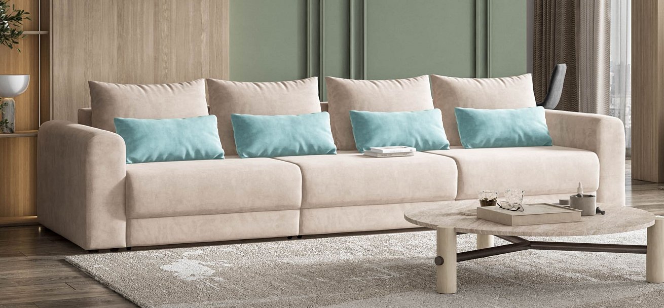 Модульный диван Ричмонд Модуль Макс велюр Монолит латте