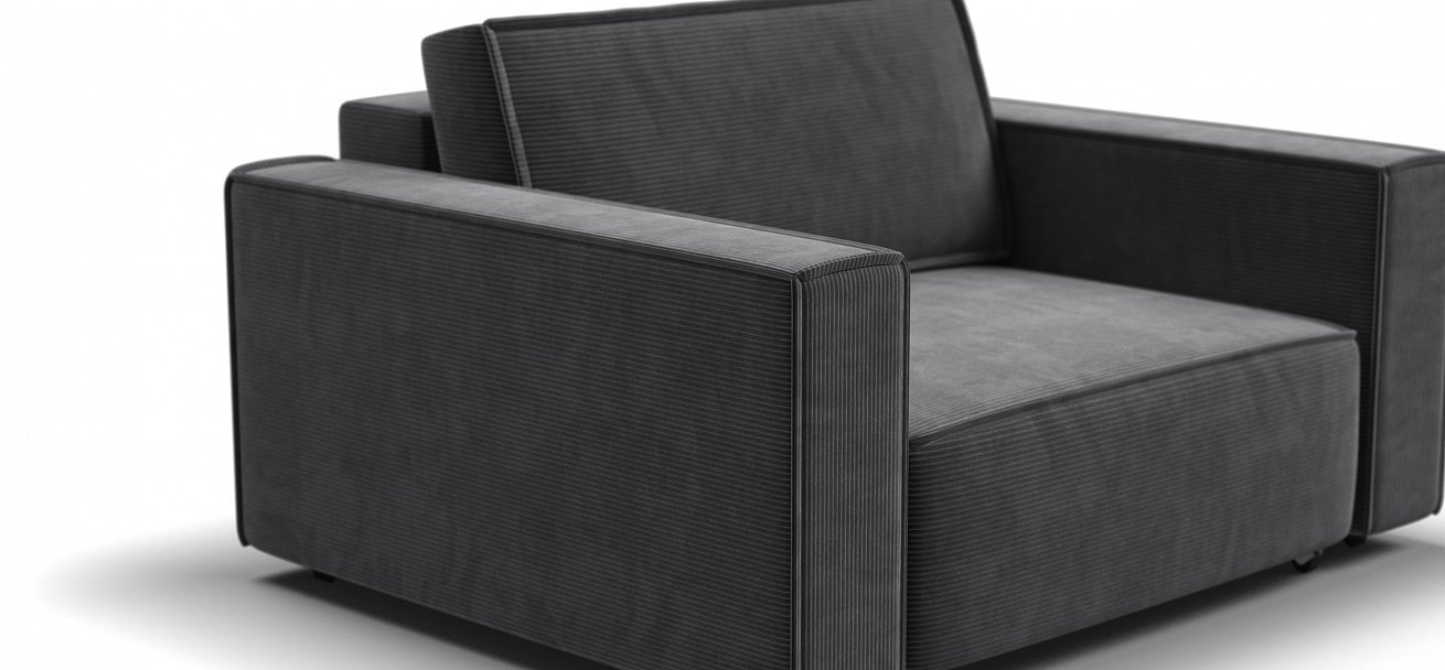 Кресло Босс Софт Модуль Вельвет Корд графит