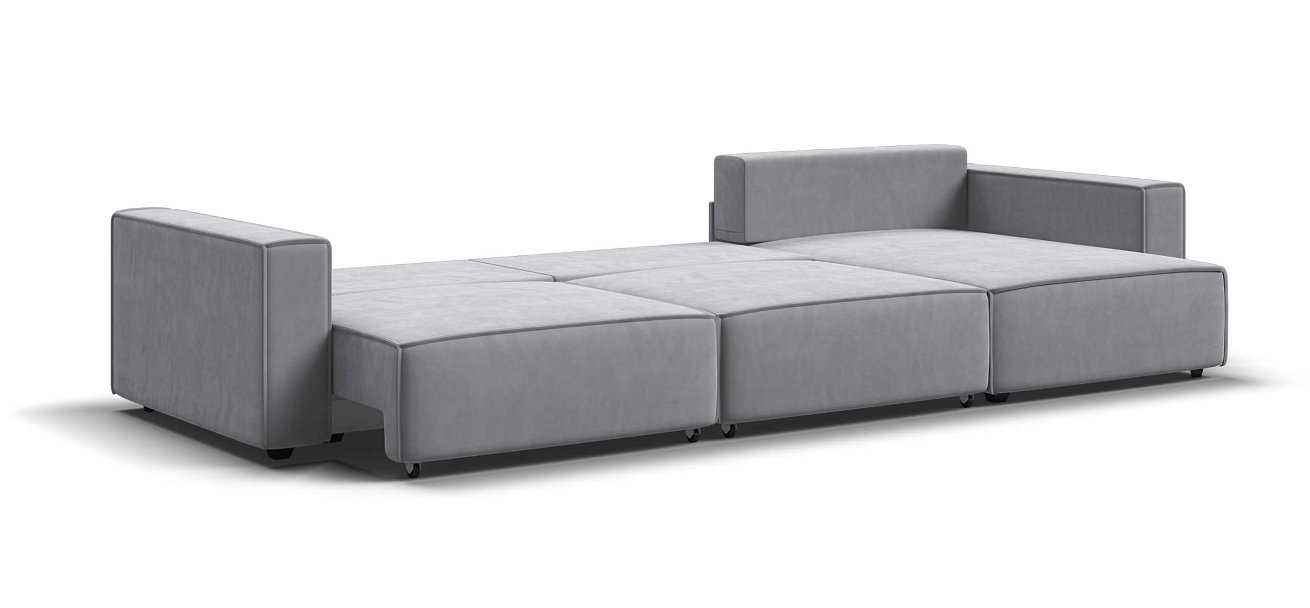 Угловой диван Босс Софт Модуль Макс велюр Монолит сталь