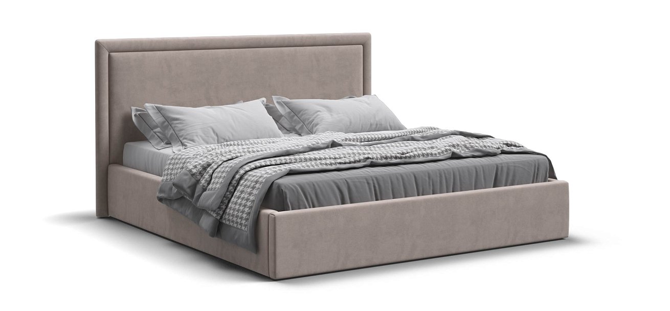 Фрея Кровать без ПМ 160*200 велюр Монолит латте