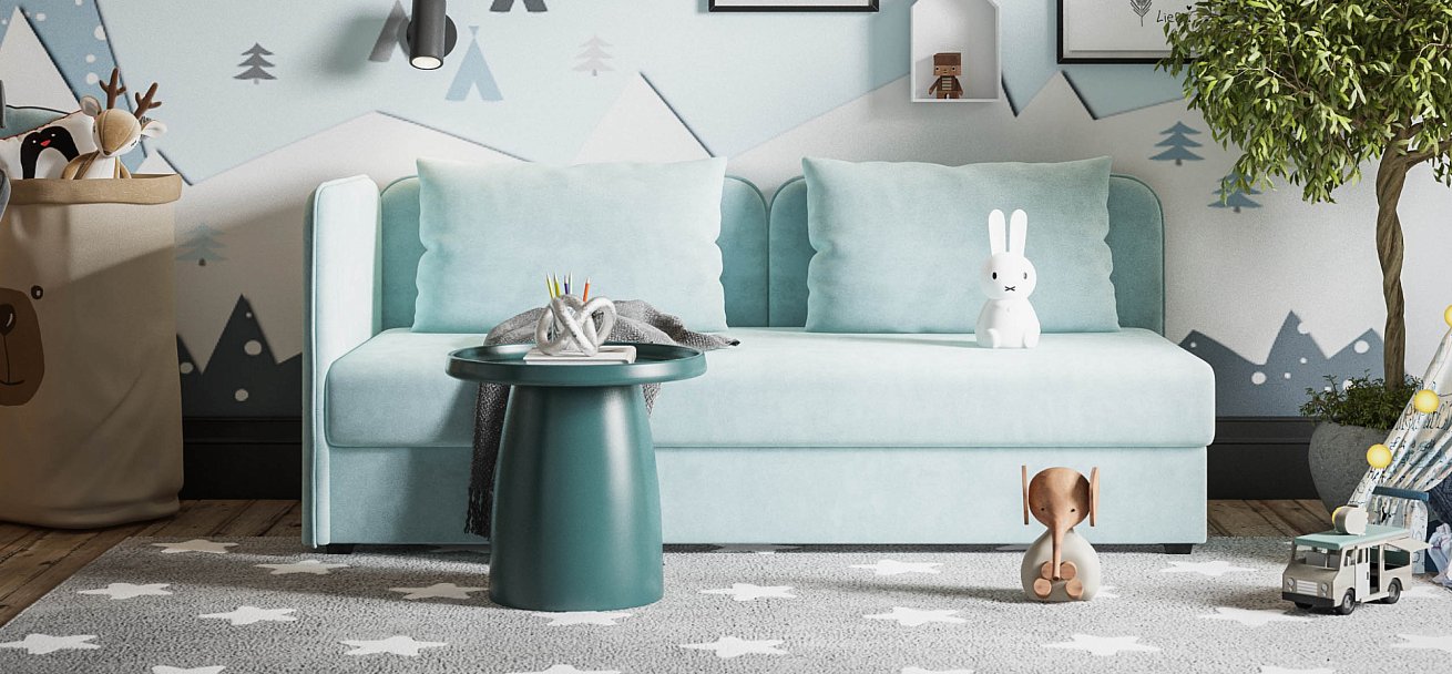 Тахта Ирис велюр Монолит аква