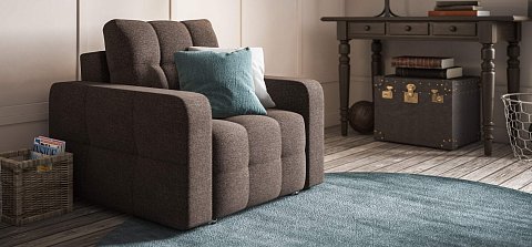 Денди кресло-кроватьРогожка Мальмо шоколад 2