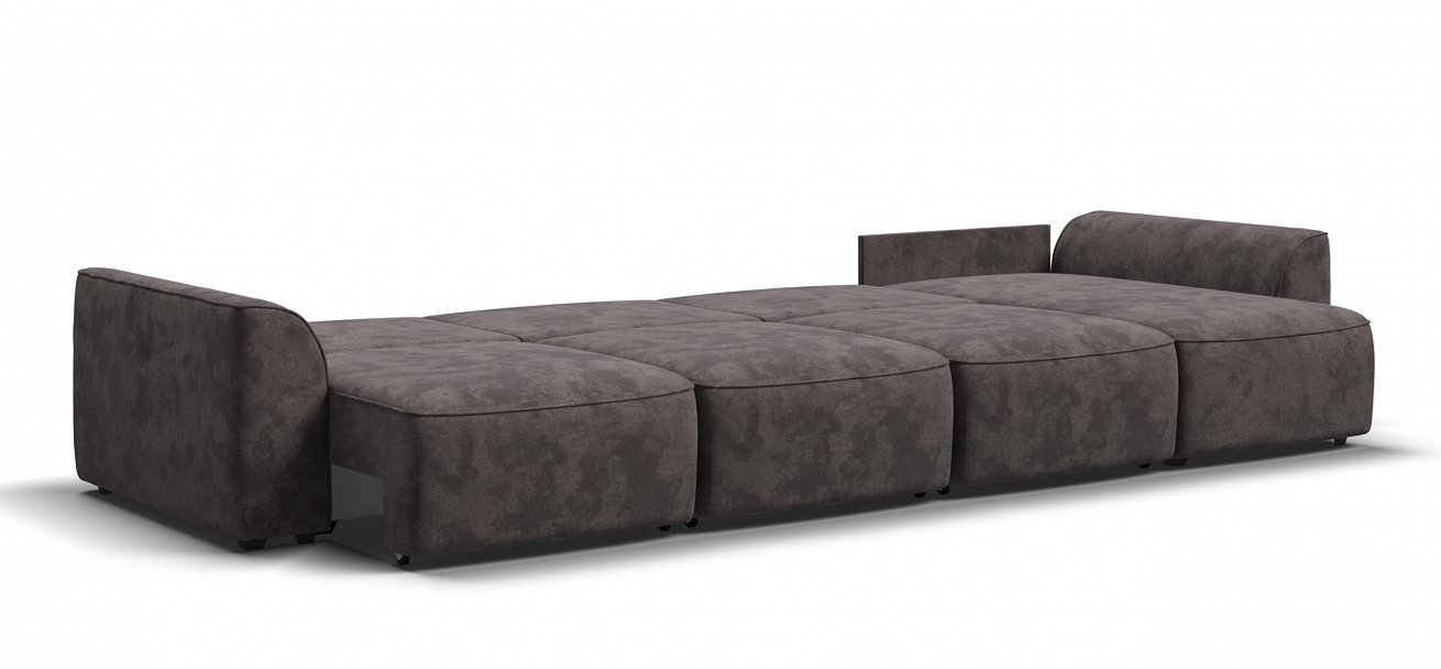 Угловой диван Кинг Модуль Макс велюр Алькантара серый