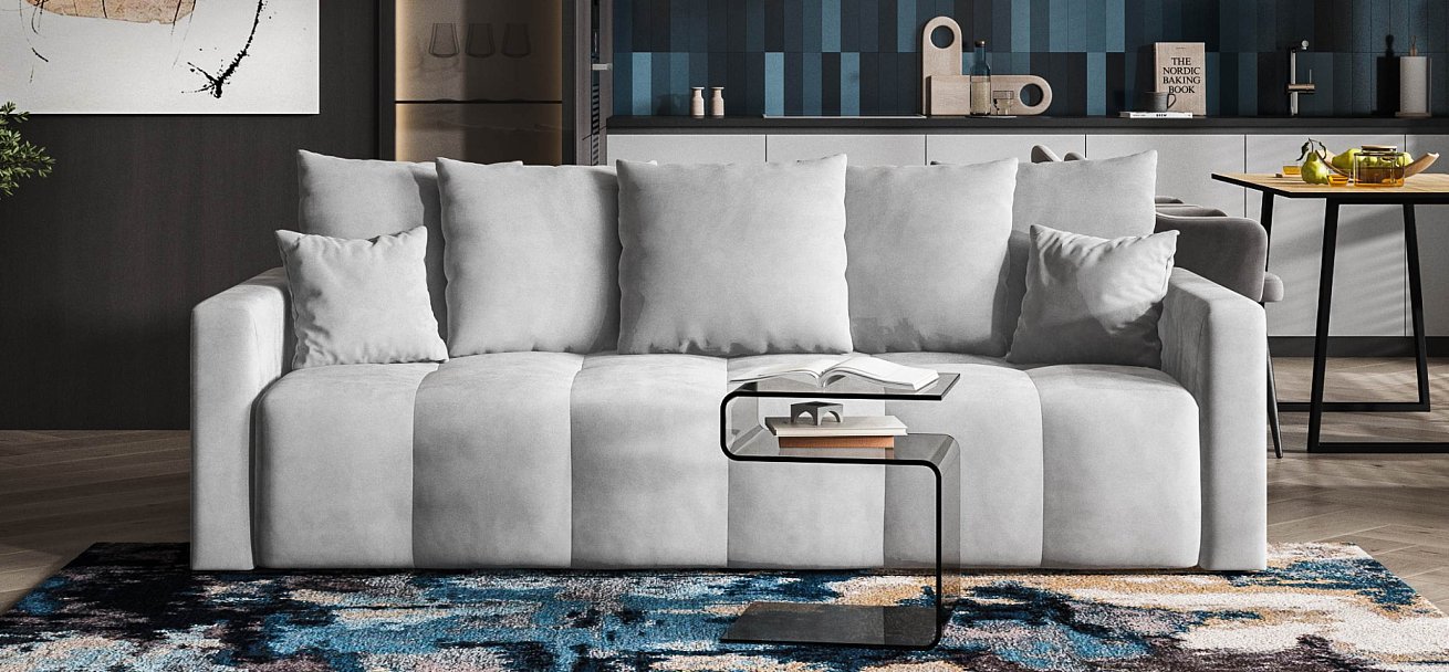 Диван Босс Тренд велюр Монолит сталь