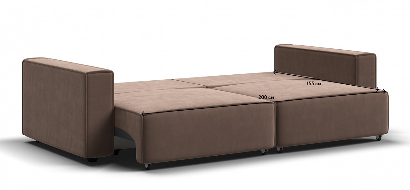 Диван Босс Софт Модуль велюр Монолит мокко