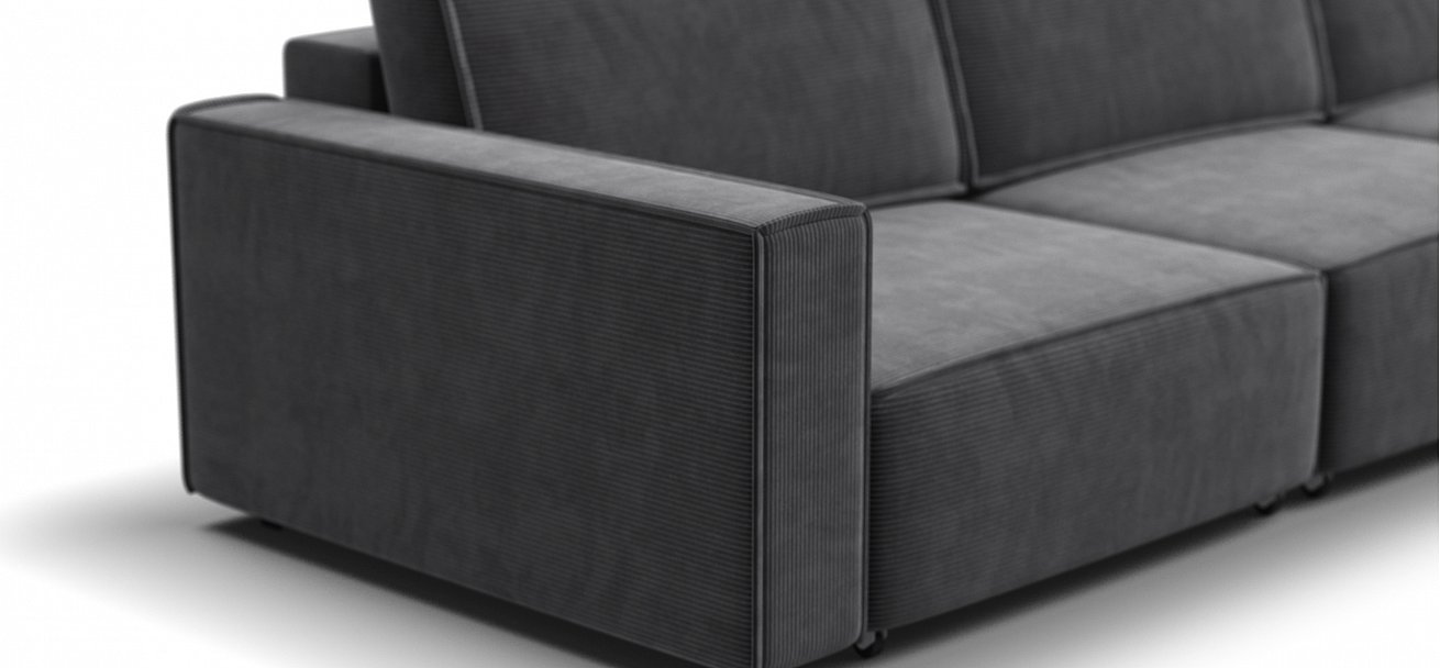 Угловой диван Босс Софт Модуль Макс Вельвет Корд графит