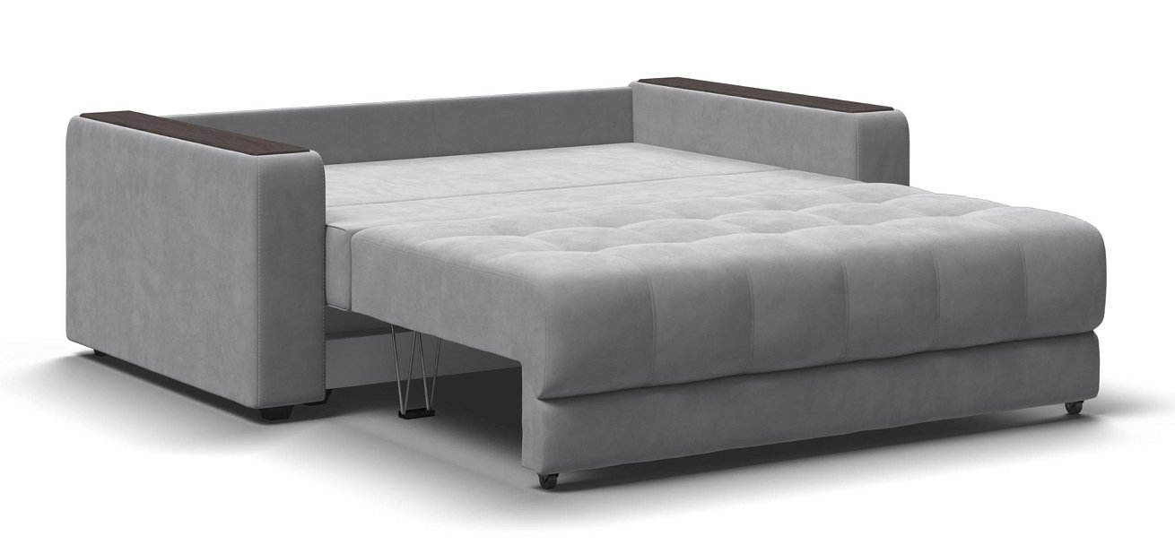 Диван Босс двухместный велюр Монолит сталь