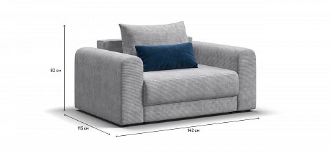 Кресло Ричмонд Модуль Вельвет Корд серый 1