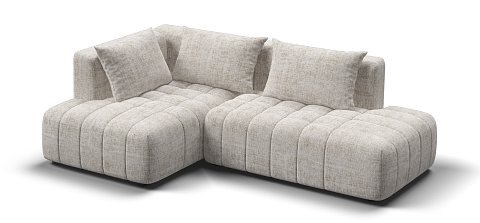 Угловой диван левый Босс Твин Шенилл Смарт кварц