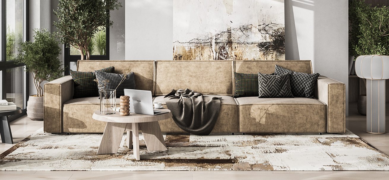 Диван Босс Софт Модуль Макс велюр Роял тауп