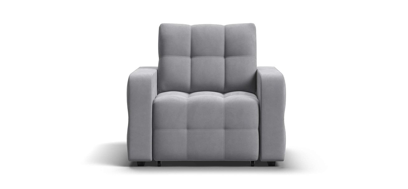 Денди кресло-кровать велюр Монолит сталь