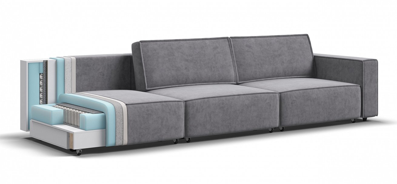 Диван Босс Софт Модуль Макс велюр Роял агат