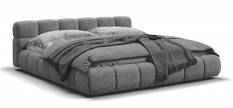 Босс Дрим Кровать+ПМ 180*200 велюр Роял агат 1