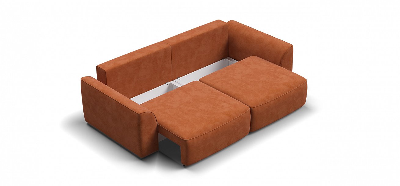 Диван Кинг Модуль велюр Алькантара оранж