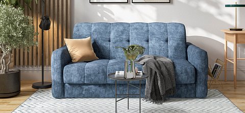 Диван Босс Слип 160 велюр Роял синий 2