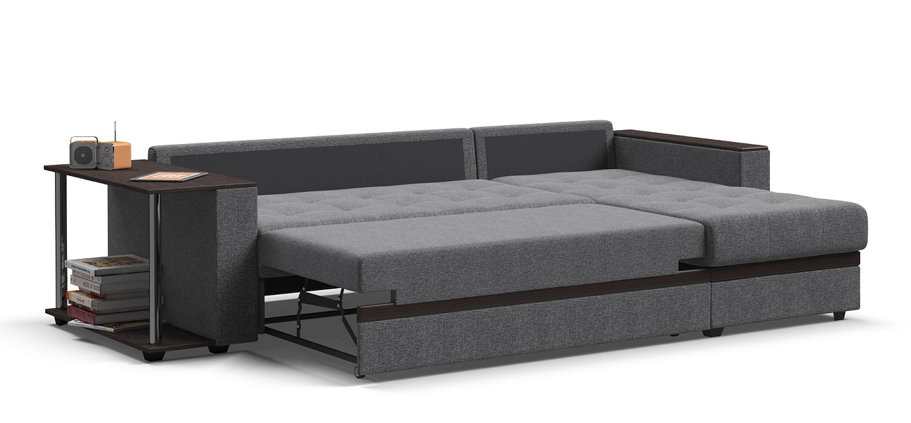 Угловой диван Атланта НПБ Рогожка Мальмо серый