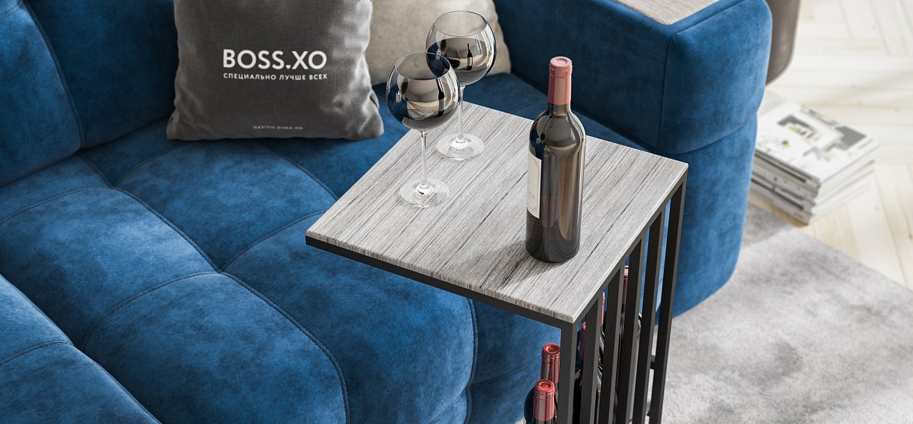 Босс ХО Стол-приставка Камень (МДФ)