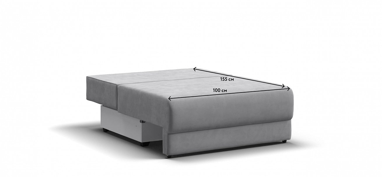 Ричмонд Модуль спальное место велюр Монолит сталь