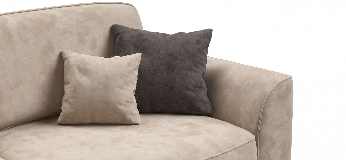 Диван Кинг Модуль Макс велюр Алькантара пепел