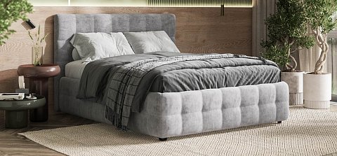 Босс Кровать+ПМ 160*200 велюр Роял агат 2