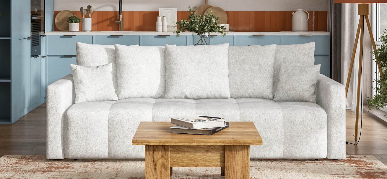 Диван Босс Тренд Шенилл Клауд крем