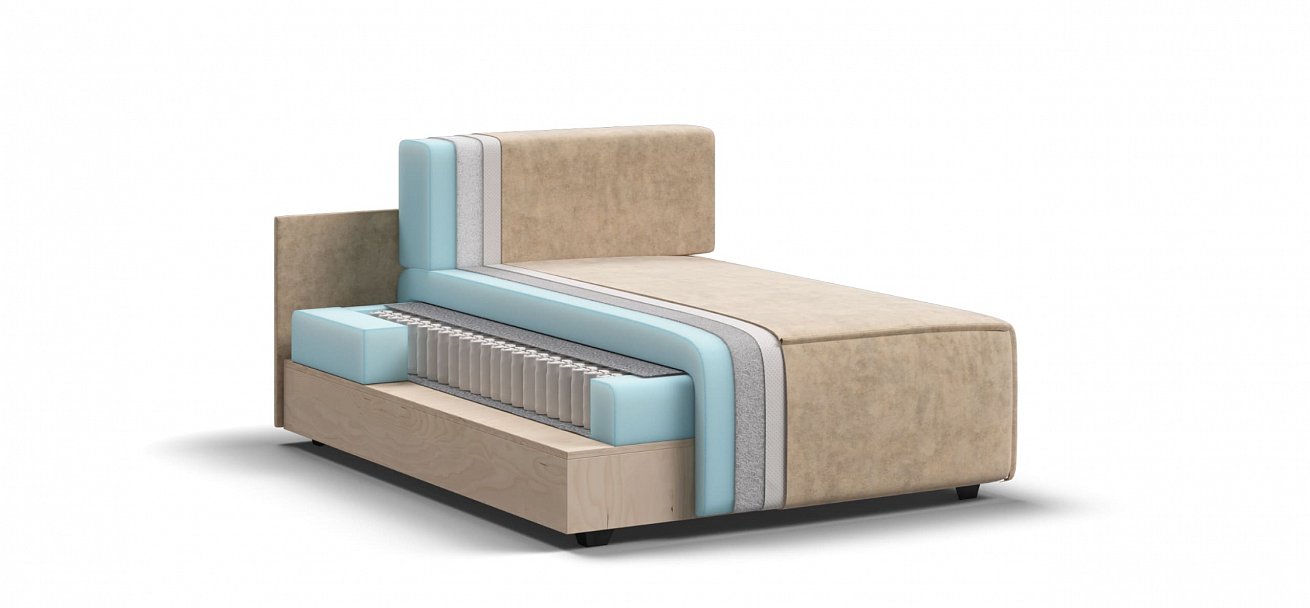 Босс Софт Модуль оттоманка велюр Роял шампань