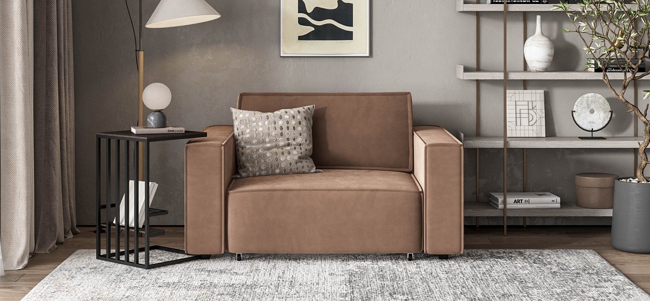 Кресло Босс Софт Модуль велюр Монолит мокко