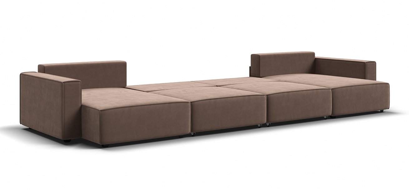 П-образный диван Босс Софт Модуль велюр Монолит мокко